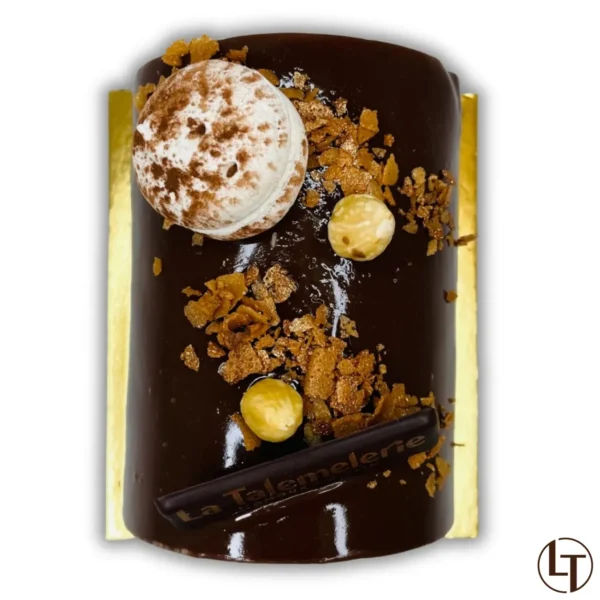Bûche Chocolat et noisettes, La Talemelerie - Photo N°5