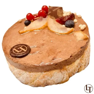 Charlotte Poire & Chocolat 4 perssones dans Pâtisseries, Entremets à partager à la boulangerie pâtisserie La Talemelerie