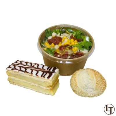 Formule salade & dessert dans Snacking, Offres & Menus, Menus snacking à la boulangerie pâtisserie La Talemelerie